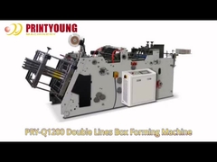 PRY-Q1200 دو خط بلند کردن دستگاه شکل دادن جعبه هامبورگر با موتور کامل سرو